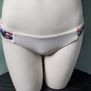 Red Carter Women Hipster Bikini Bottom, XS, White